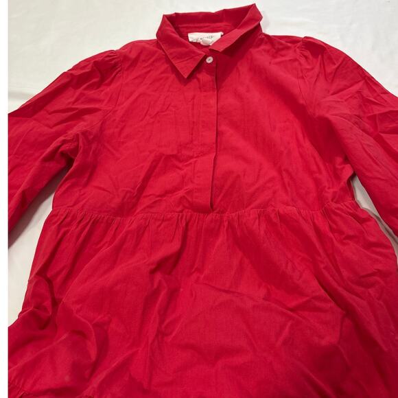 Pomander Place by Tuckernuck Women’s M Mabel Tiered Maxi Dress Hibiscus Red - Picture 4 of 16